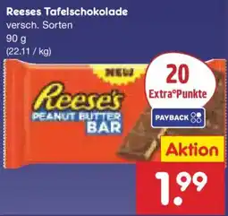 Netto Marken-Discount Reeses Tafelschokolade Angebot