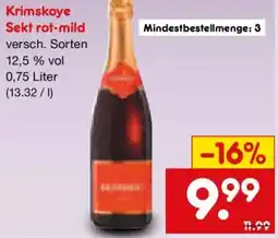 Netto Marken-Discount Krimskoye Sekt rot-mild Angebot