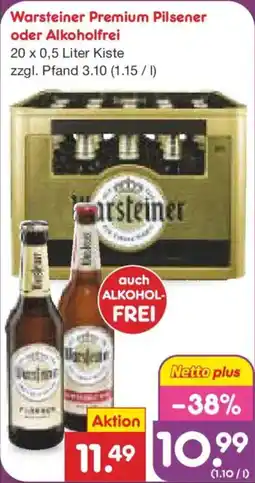 Netto Marken-Discount Warsteiner Premium Pilsener oder Alkoholfrei Angebot