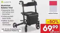 Netto Marken-Discount JUSKYS Aluminium Rollator Vital Angebot