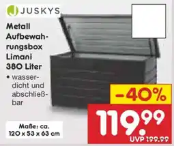 Netto Marken-Discount JUSKYS Metall Aufbewah- rungsbox Limani Angebot