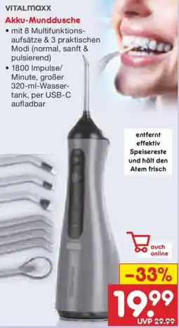 Netto Marken-Discount VITALMAXX Akku-Munddusche Angebot
