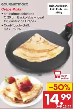Netto Marken-Discount GOURMET Maxx Crêpe Maker Angebot