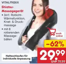 Netto Marken-Discount VITALMAXX Shiatsu- Massagegerät Angebot