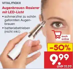 Netto Marken-Discount VITALMAXX Augenbrauen-Rasierer mit LED-Licht Angebot