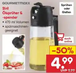 Netto Marken-Discount GOURMETmaxx 2in1 Ölsprüher & -spender Angebot