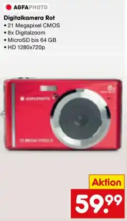 Netto Marken-Discount AGFAPHOTO Digitalkamera Rot Angebot