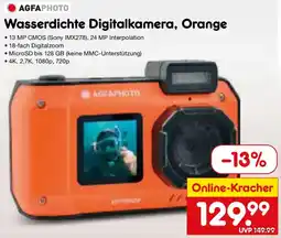 Netto Marken-Discount AGFAPHOTO Wasserdichte Digitalkamera, Orange Angebot