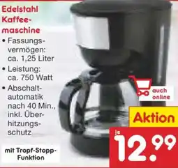 Netto Marken-Discount Edelstahl Kaffeemaschine Angebot