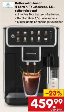 Netto Marken-Discount Kaffeevollautomat, 4 Sorten, Touchscreen selbstreinigend Angebot