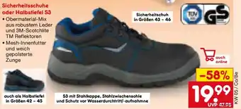 Netto Marken-Discount Sicherheitsschuhe oder Halbstiefel S3 Angebot