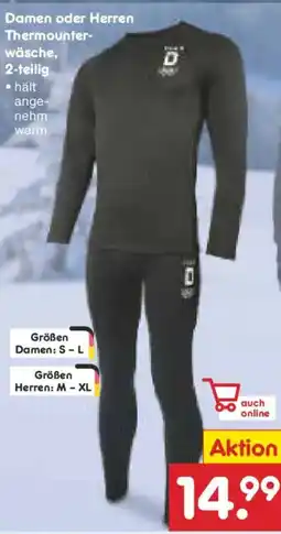 Netto Marken-Discount Damen oder Herren Thermounterwäsche, 2-teilig TEAM Angebot