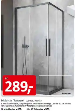 Bauhaus Camargue Eckdusche 'Tampere' Angebot