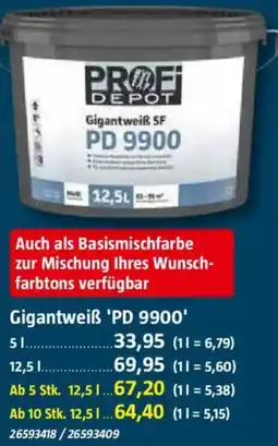 Bauhaus PROFI DEPOT Gigantweiẞ 'PD 9900' Angebot