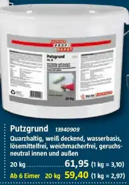 Bauhaus PROFI DEPOT Putzgrund Angebot