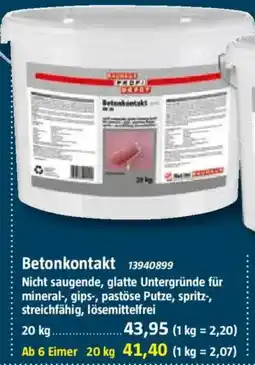 Bauhaus PROFI DEPOT Betonkontakt Angebot