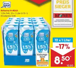 Netto Marken-Discount GUTES Land fettarme H-Milch Angebot
