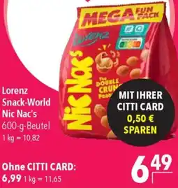 CITTI Markt Lorenz Snack-World Nic Nac's Angebot