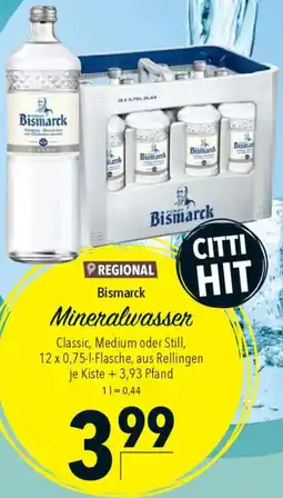 CITTI Markt Bismarck Mineralwasser Angebot