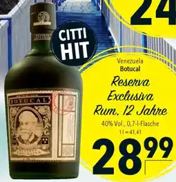CITTI Markt Botucal Reserva Exclusiva Rum, 12 Jahre Angebot
