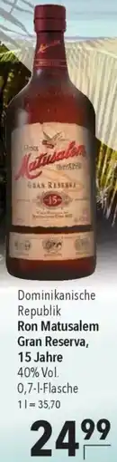 CITTI Markt Ron Matusalem Gran Reserva, 15 Jahre Angebot