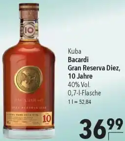 CITTI Markt Kuba Bacardi Gran Reserva Diez, 10 Jahre Angebot