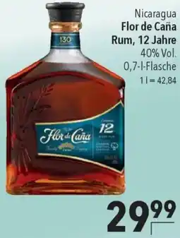 CITTI Markt Nicaragua Flor de Caña Rum, 12 Jahre Angebot