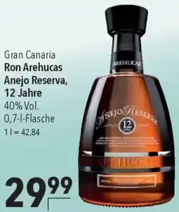 CITTI Markt Gran Canaria Ron Arehucas Anejo Reserva, 12 Jahre Angebot