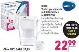 CITTI Markt BRITA Vorteilspack Marella mit 3 Kartuschen MAXTRA PRO Angebot