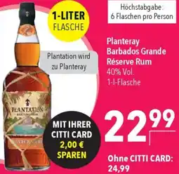 CITTI Markt Planteray Barbados Grande Réserve Rum Angebot