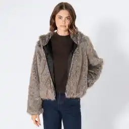 NKD Damen-Kunstfell-Jacke mit Kapuze Angebot