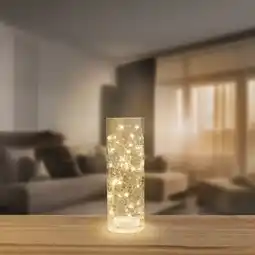 NKD LED-Glas-Zylinder in Crackle-Optik, ca. 10x10x30cm Angebot