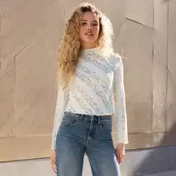 NKD Damen-Langarmshirt mit asymmetrischer Spitze Angebot