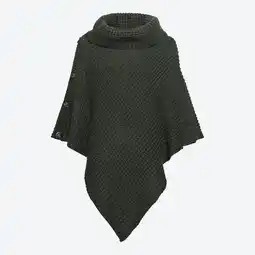 NKD Damen-Strick-Poncho mit dekorativen Knöpfen Angebot