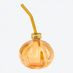 NKD Trinkglas in Kürbisform mit Strohhalm Angebot