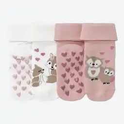 NKD Baby-Mädchen-ABS-Socken mit Waldtier-Motiv, 2er-Pack Angebot