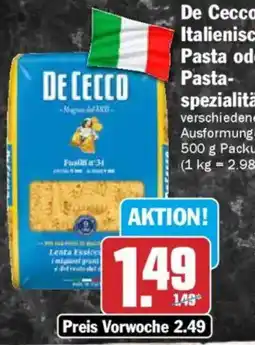 AEZ De Cecco Italienische Pasta oder Pastaspezialitäten Angebot