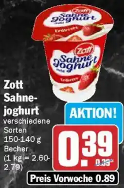 AEZ Zott Sahnejoghurt Angebot