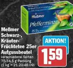 AEZ Meßmer Schwarz-, Kräuter Früchtetee 25er Aufgussbeutel Angebot