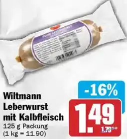 AEZ Wiltmann Leberwurst mit Kalbfleisch Angebot