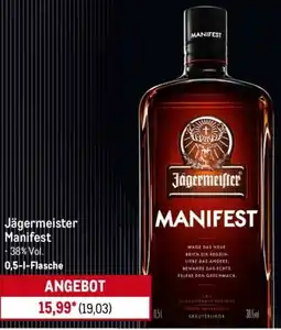 METRO Jägermeister Manifest Angebot