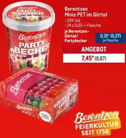 METRO Berentzen Minis PET im Gürtel Angebot