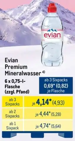METRO Evian Premium Mineralwasser Angebot