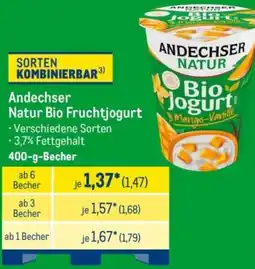 METRO Andechser Natur Bio Fruchtjogurt Angebot