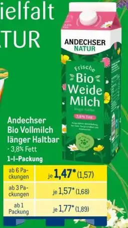 METRO Andechser Bio Vollmilch länger Haltbar Angebot