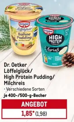 METRO Dr. Oetker Löffelglück/ High Protein Pudding/ Milchreis Angebot