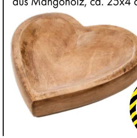Holz Schale Herz 1 stk Angebot bei TEDi