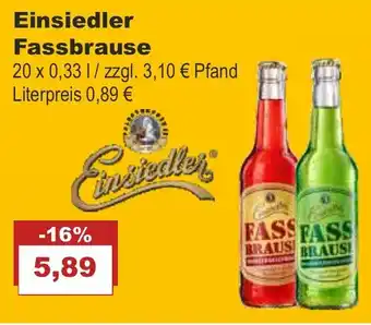 Bilgro Einsiedler Fassbrause 20x0,33L Angebot