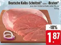 E-Center Deutsche Kalbs-Schnitzel oder Braten Angebot