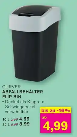 KODi CURVER ABFALLBEHÄLTER FLIP BIN Angebot